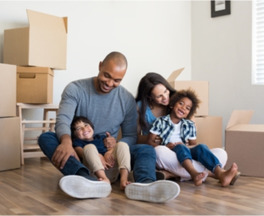 Happy family using Union Plus Mortgage Program Happy family using Union Plus Mortgage Program