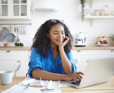 Happy woman using Union Plus Debt Settlement Program Happy woman using Union Plus Debt Settlement Program