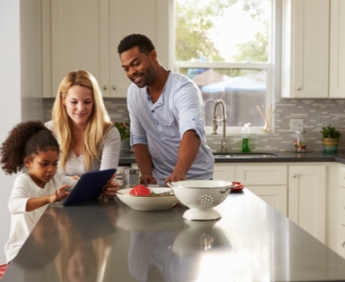 Happy family using Union Plus Mortgage Program Happy family using Union Plus Mortgage Program