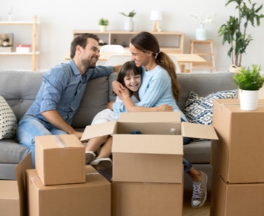 Happy family using Union Plus Mortgage Program Happy family using Union Plus Mortgage Program