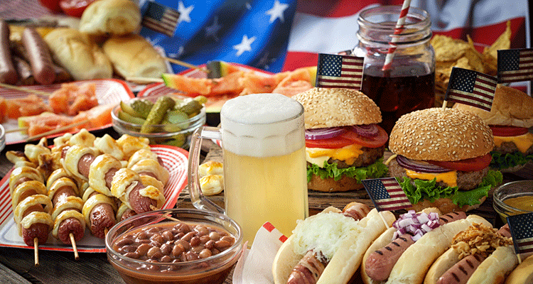 Fourth of July Food Display  Fourth of July Food Display