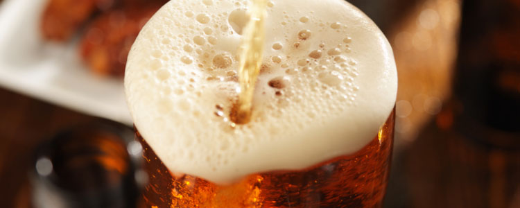 Glass of union-made beer Glass of union-made beer